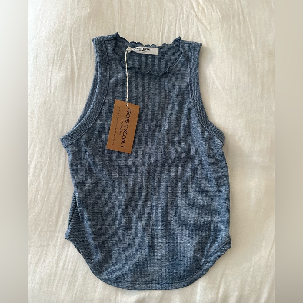 NWT Blue high neck tank